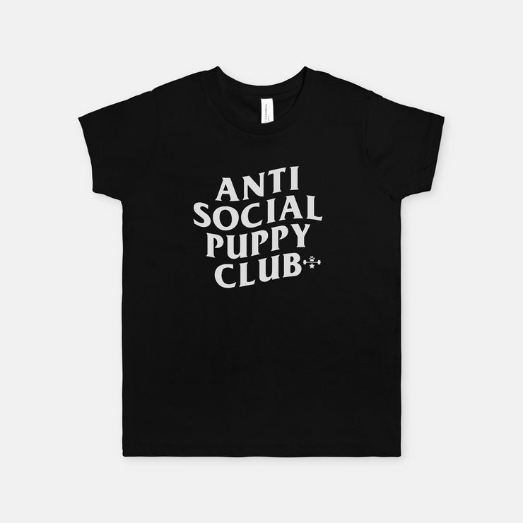 anti social puppy club youth tee