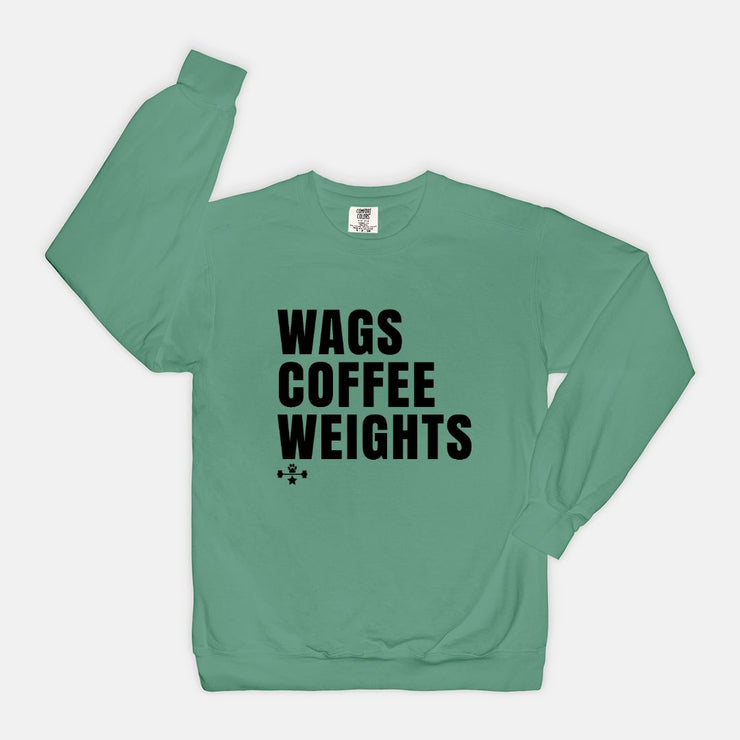 wags coffee weights crewneck