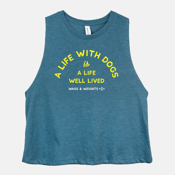 a life with dogs crop tank