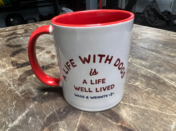 a life with dogs mug